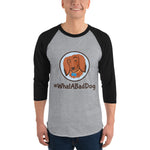 Load image into Gallery viewer, #WhatABadDog Men&#39;s 3/4 sleeve raglan shirt
