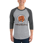 Load image into Gallery viewer, #WhatABadDog Men&#39;s 3/4 sleeve raglan shirt
