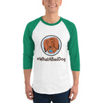 Load image into Gallery viewer, #WhatABadDog Men&#39;s 3/4 sleeve raglan shirt
